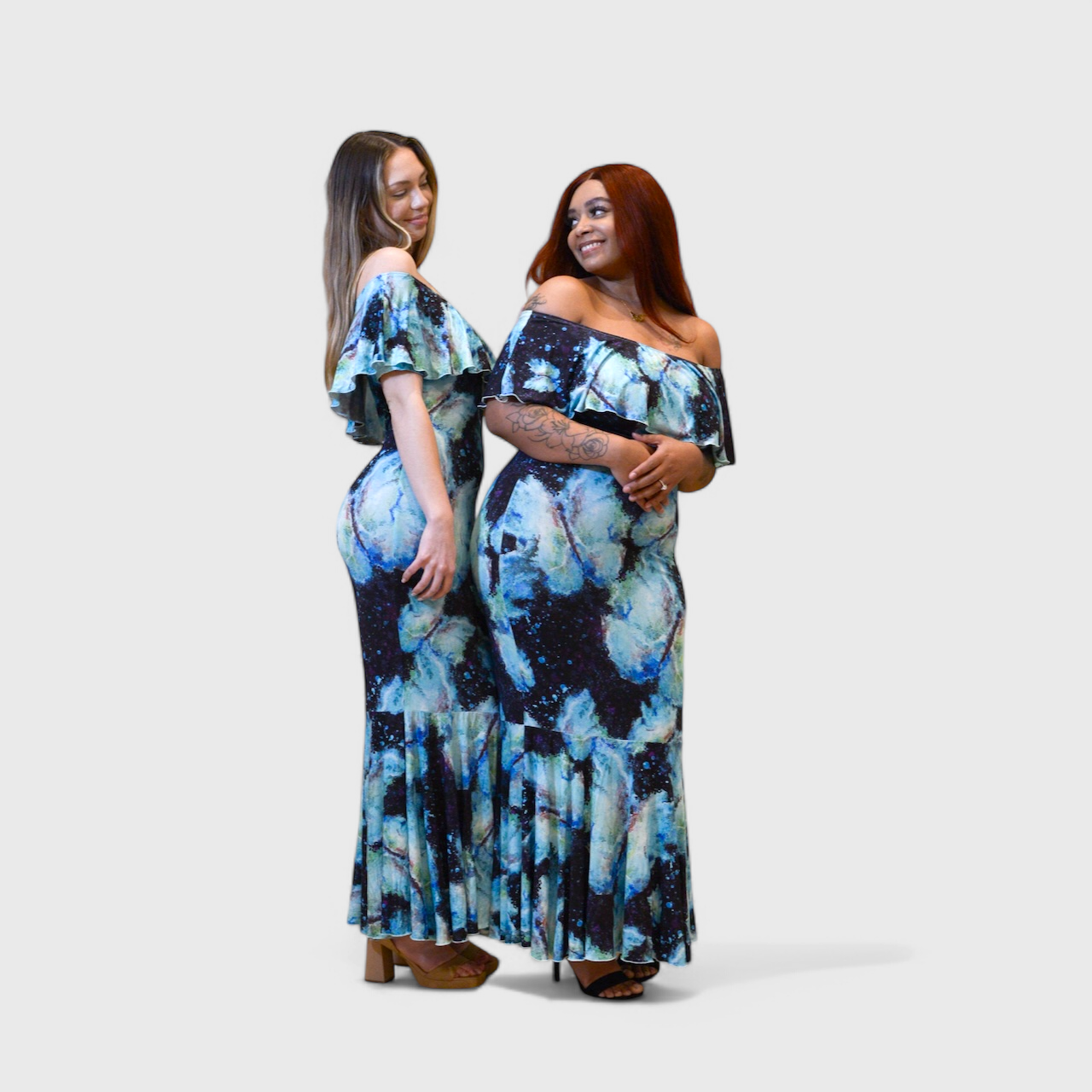 Transformation Off Shoulder Bamboo Mermaid Dress