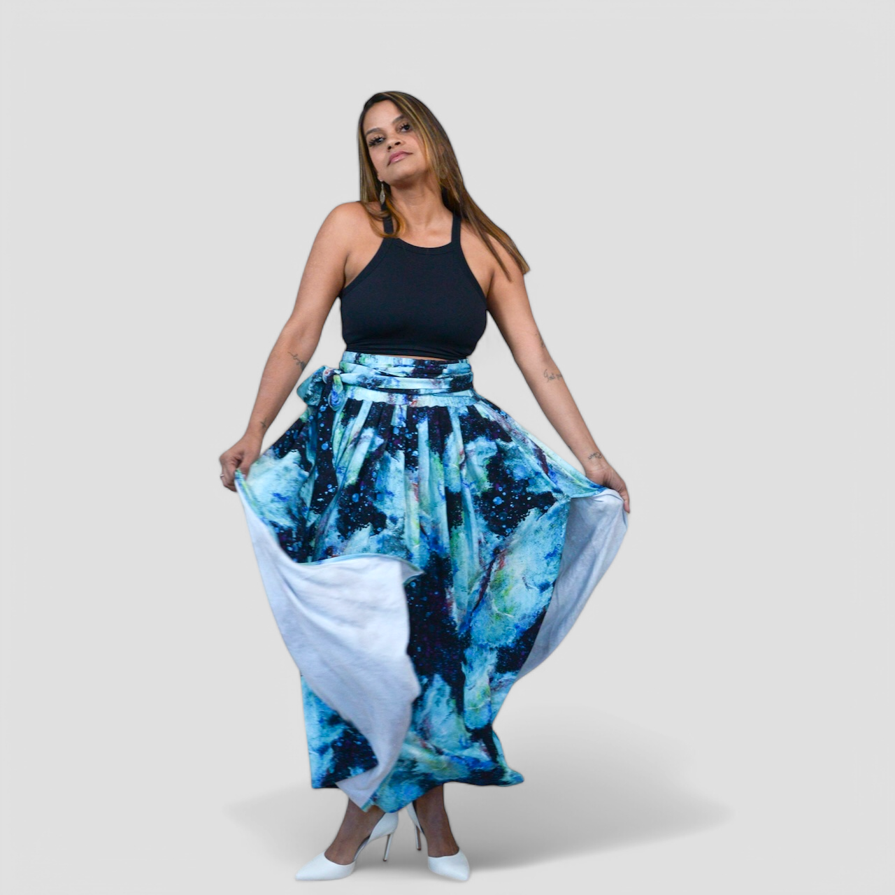 Transformation Bamboo Fiber Skirt with Pockets