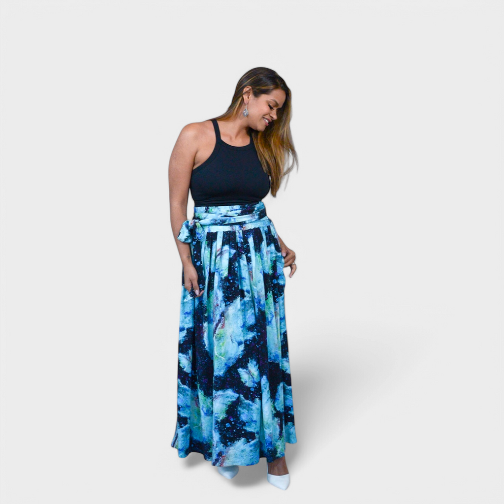 Transformation Bamboo Fiber Skirt with Pockets