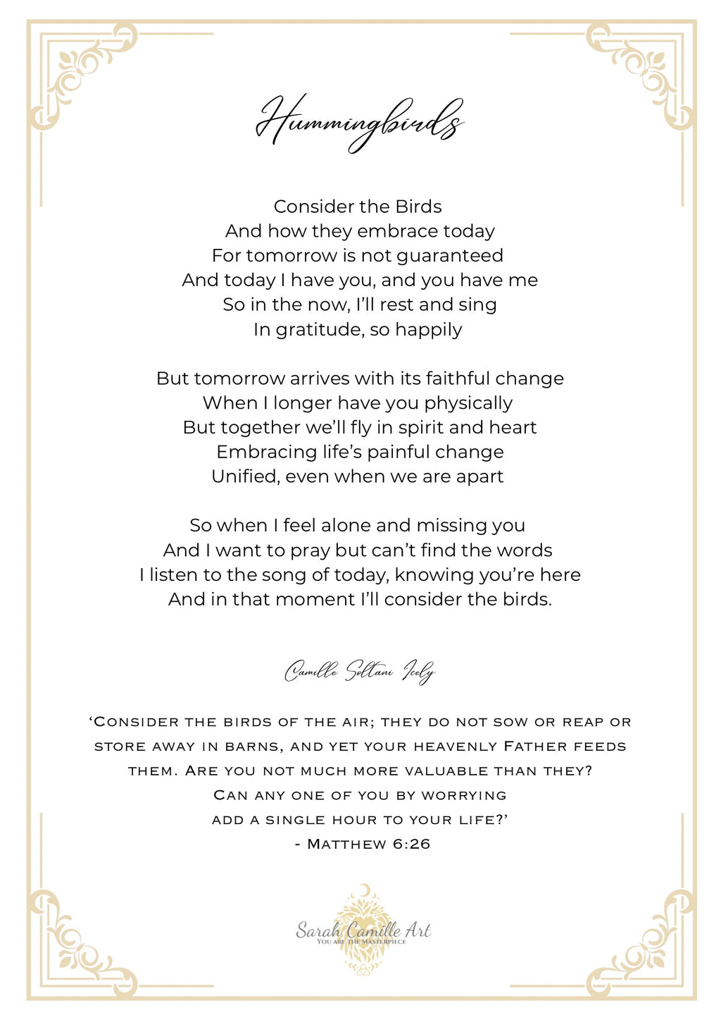 Hummingbirds Fine Art Prints