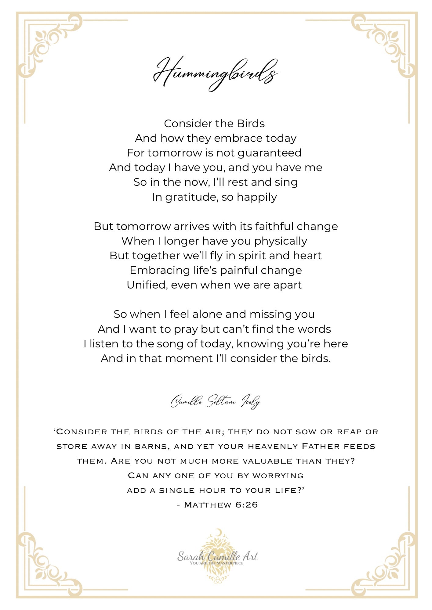 Hummingbirds Fine Art Prints