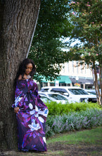 Load image into Gallery viewer, Blooming Magnolia Royal Purple Long Sleeve Dress
