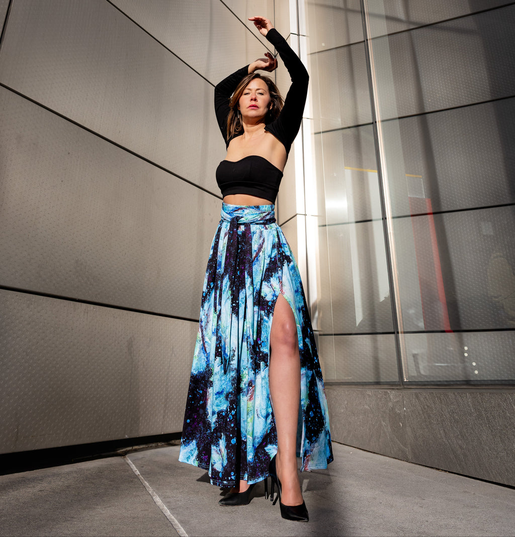 Transformation Bamboo Fiber Skirt with Pockets