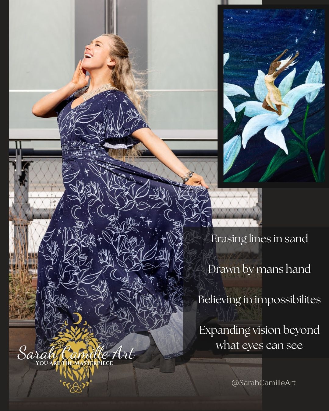 Night Lillies Bamboo Butterfly Sleeve Bamboo Dress with Pockets