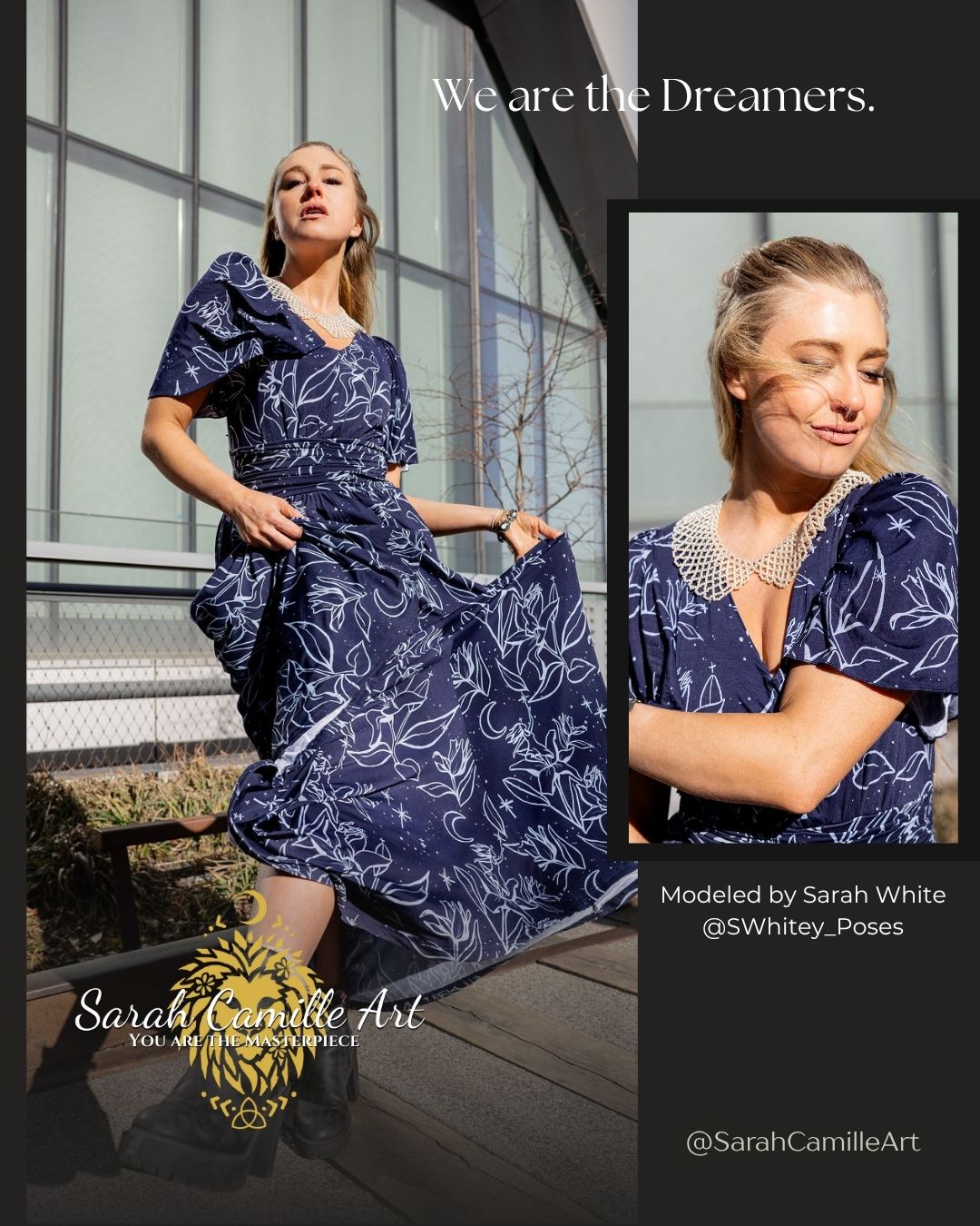 Night Lillies Bamboo Butterfly Sleeve Bamboo Dress with Pockets