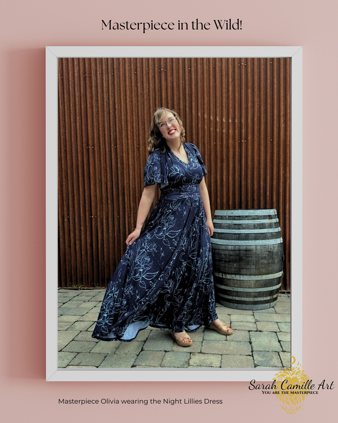 Night Lillies Bamboo Butterfly Sleeve Bamboo Dress with Pockets