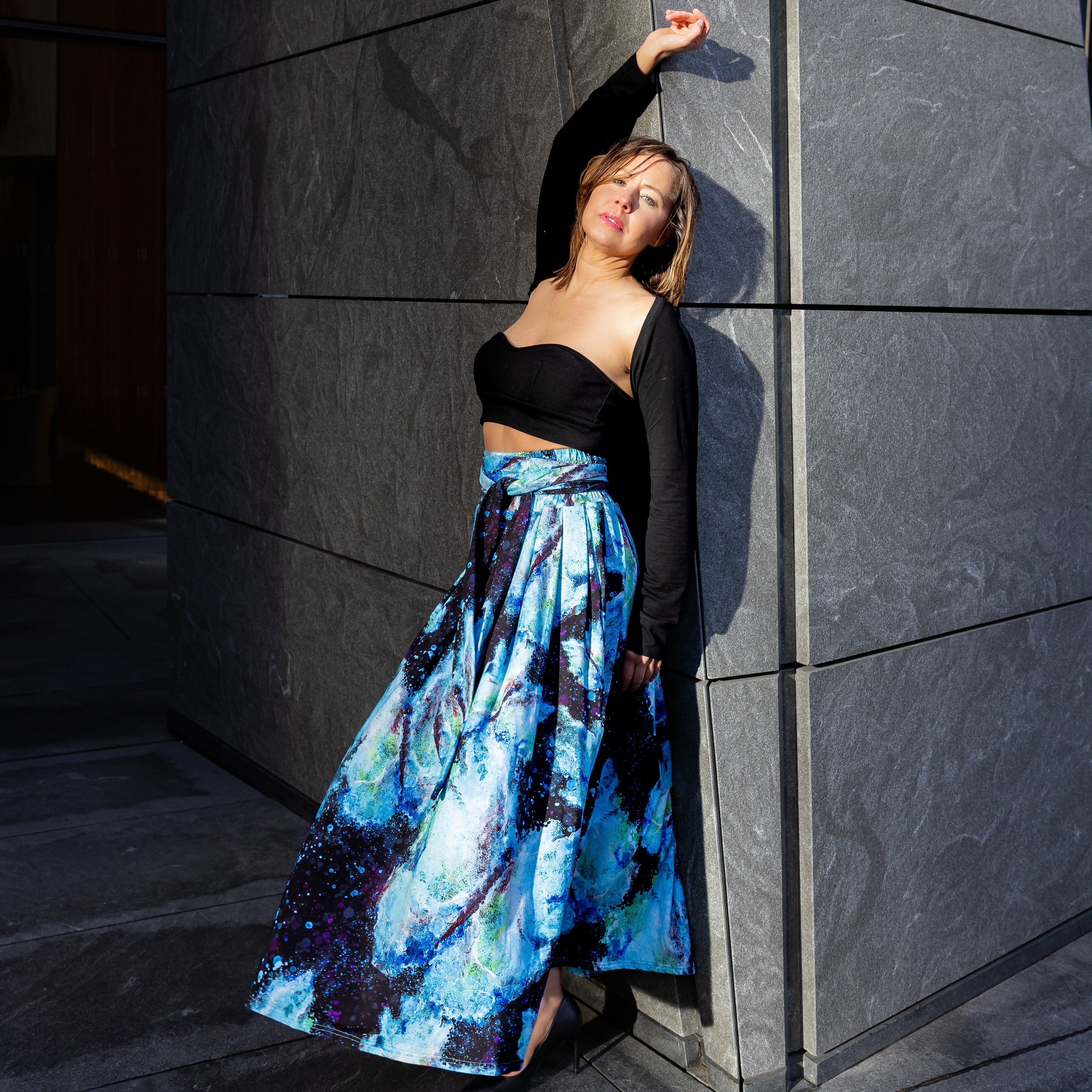 Transformation Bamboo Fiber Skirt with Pockets