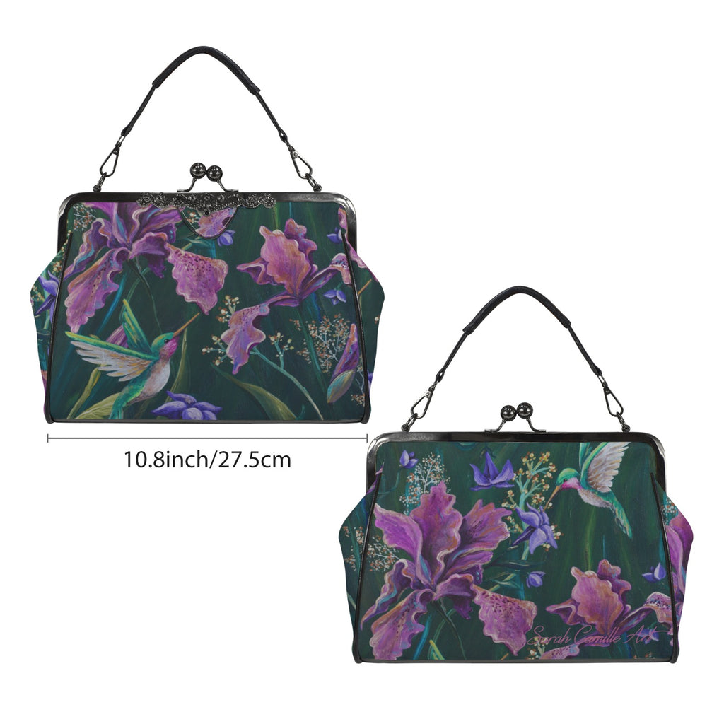 Hummingbird Bag Kisslock Crossbody Shoulder Bag