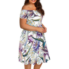 Load image into Gallery viewer, The Emerge Collection Off Shoulder Short Sleeve Dress
