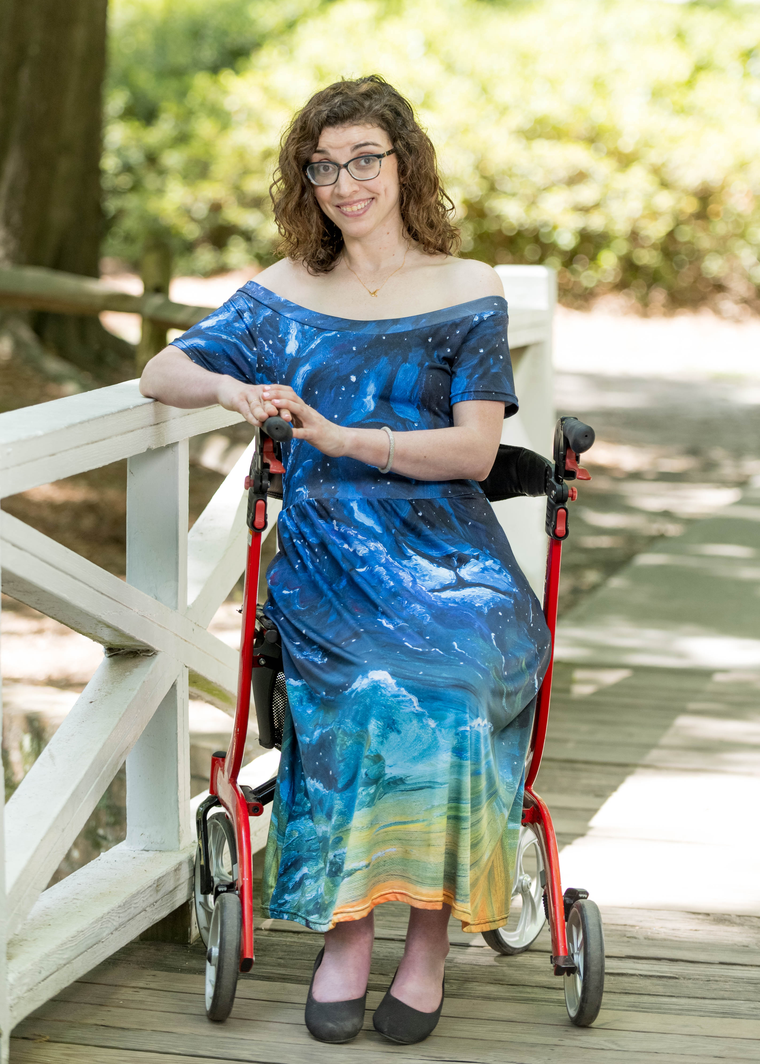Dreaming with Creation Off-Shoulder Lion Midi Dress