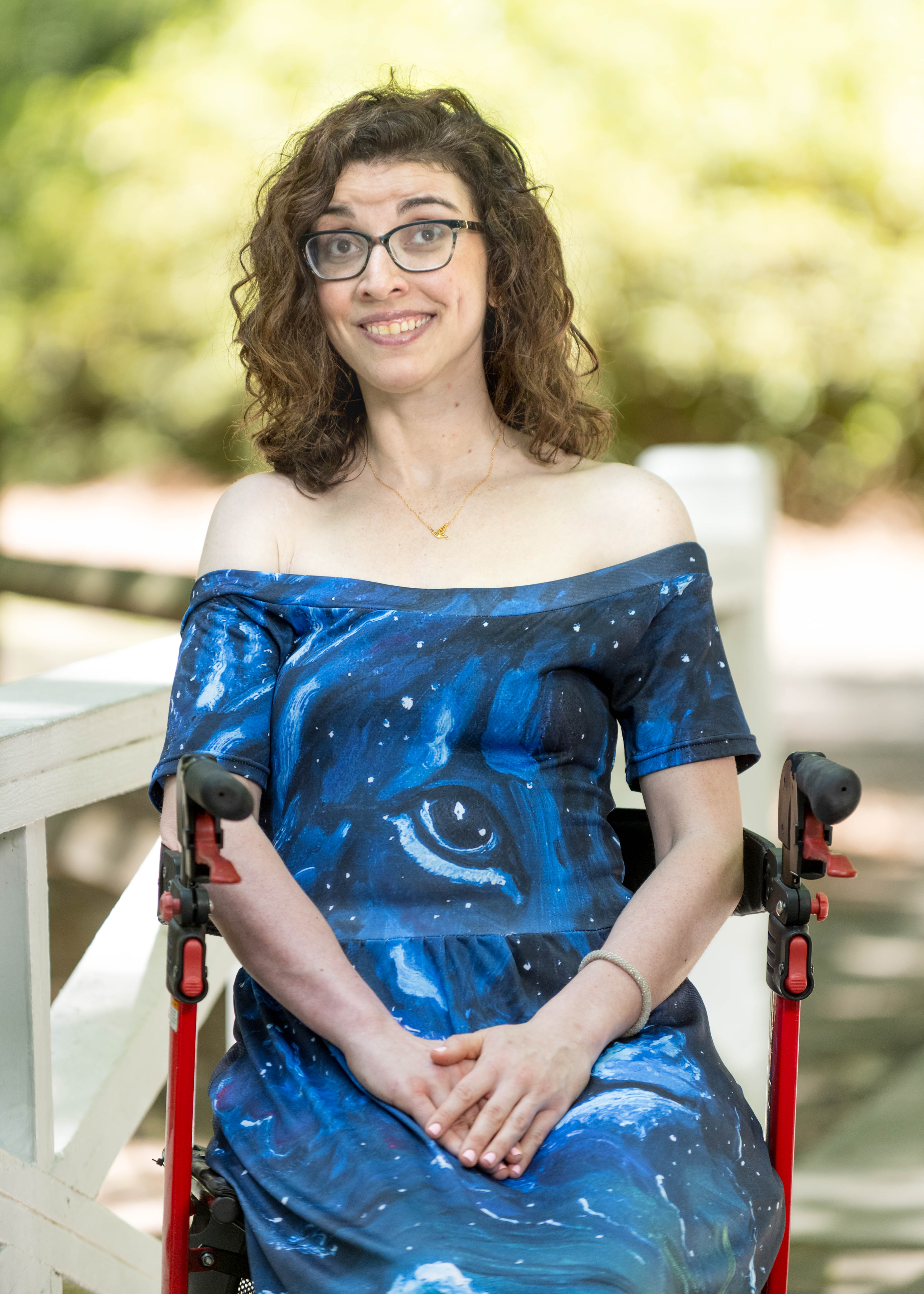 Dreaming with Creation Off-Shoulder Lion Midi Dress