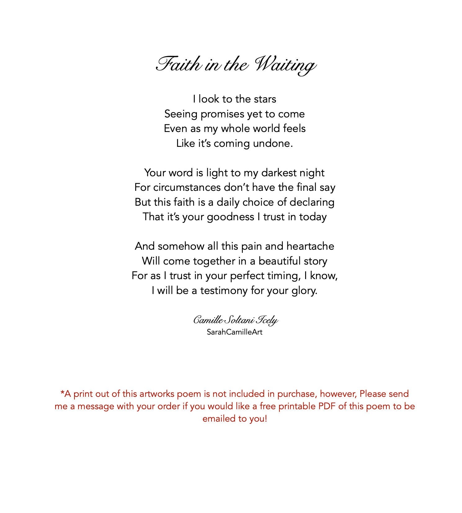 Faith in the Waiting