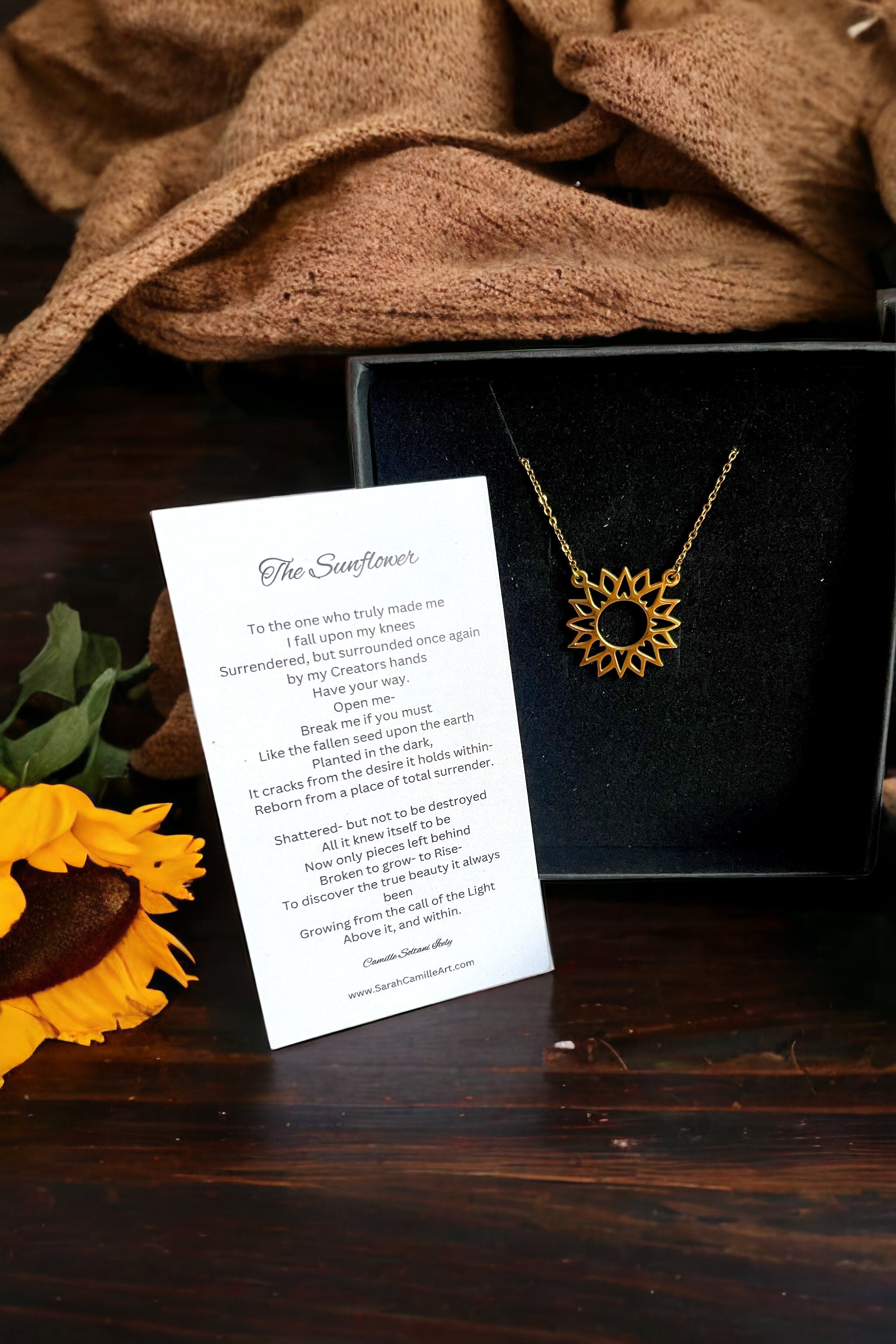 Sunflower Necklace