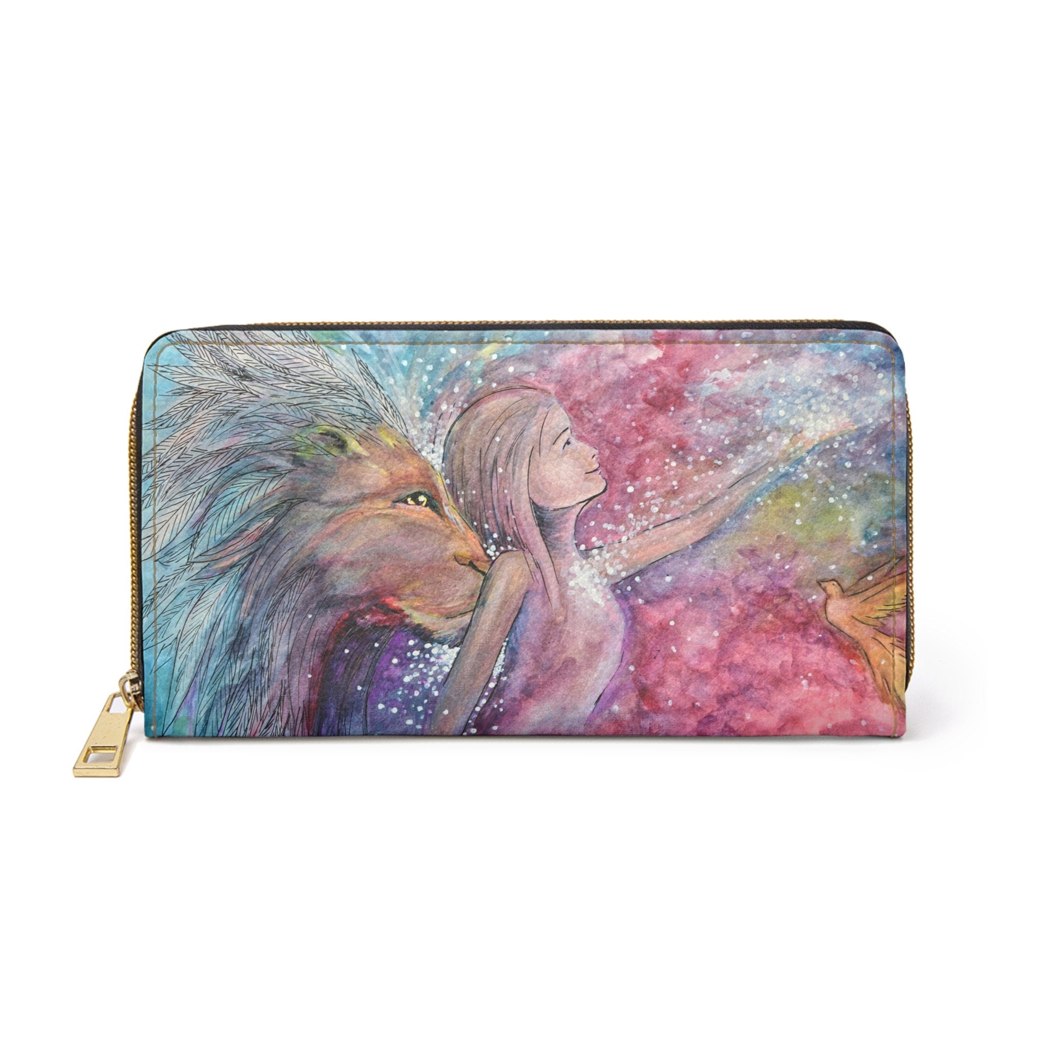 The Lions Kiss zipper wallet