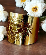 Load image into Gallery viewer, Gold Lion Cuff Bracelet
