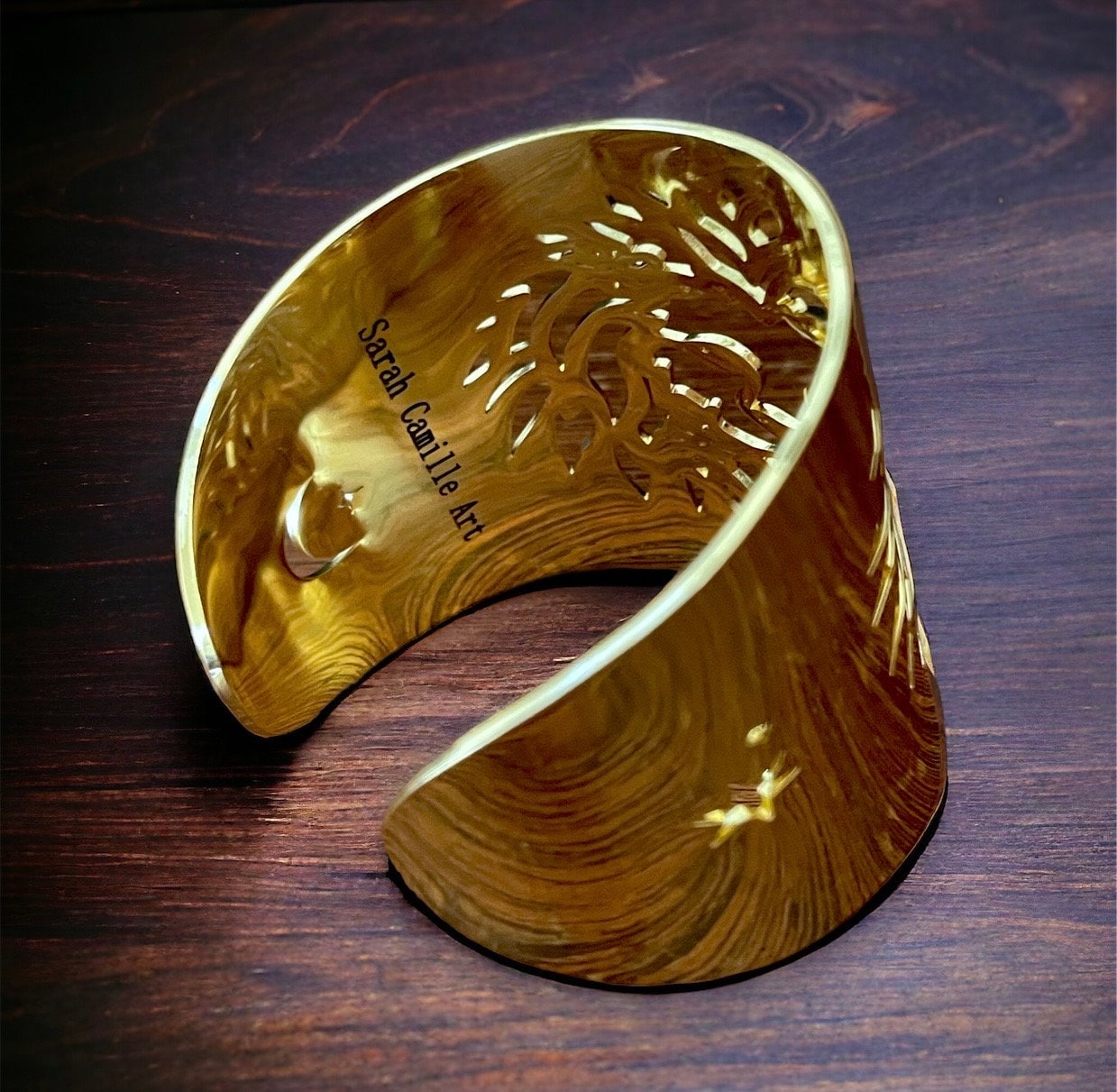 Gold Lion Cuff Bracelet
