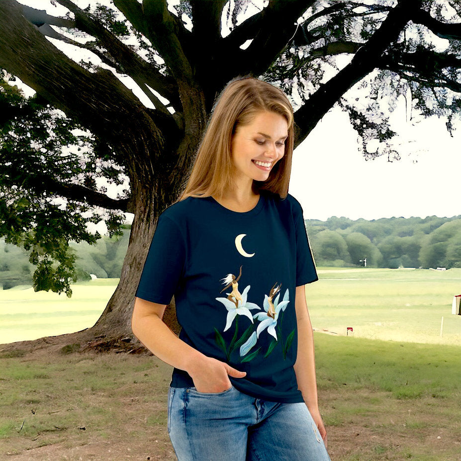 Women's organic cotton Night Lillies Tee