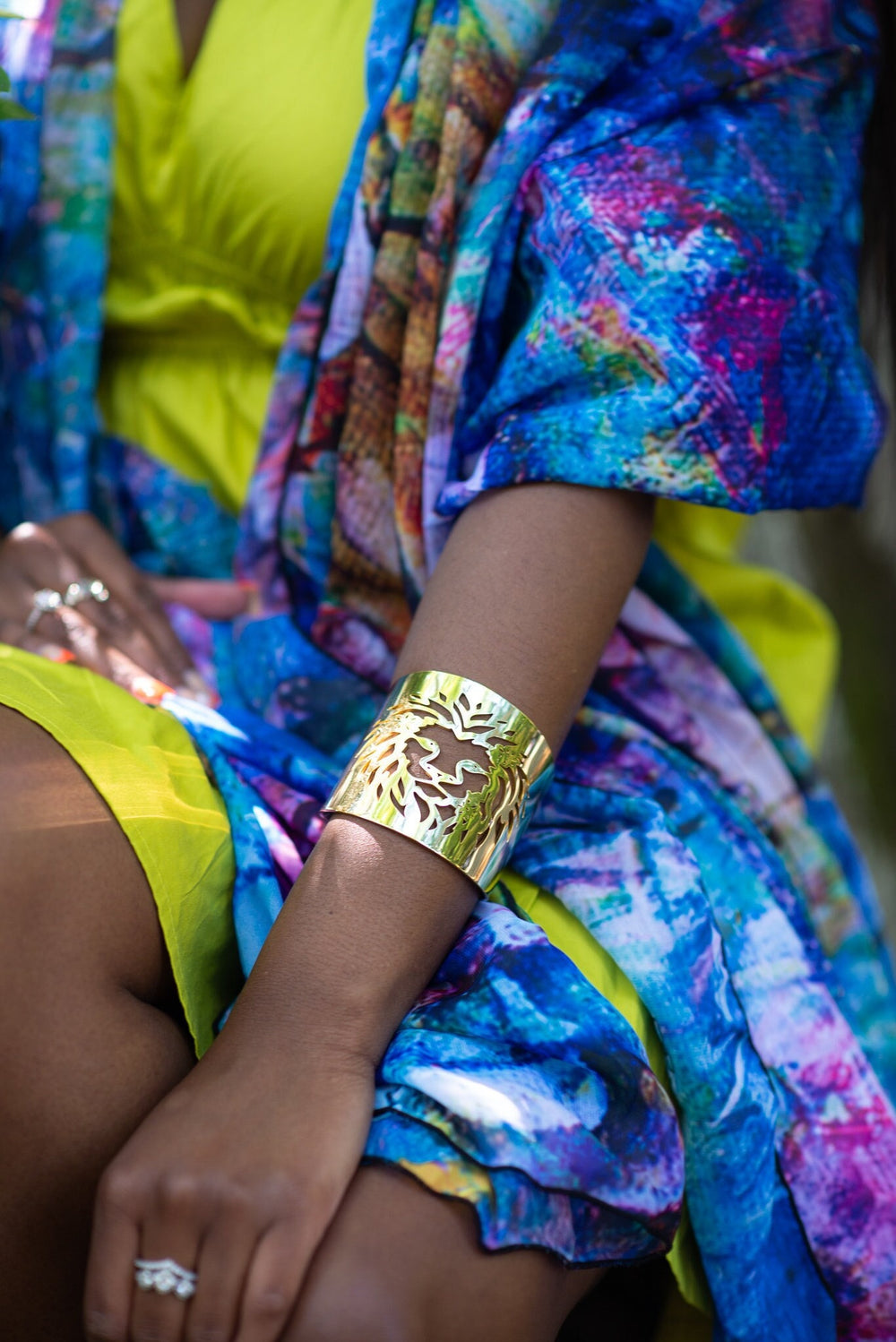 Gold Lion Cuff Bracelet