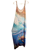 Load image into Gallery viewer, Sea Turtle Long maxi dress with pockets
