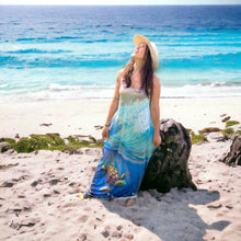 Load image into Gallery viewer, Sea Turtle Long maxi dress with pockets
