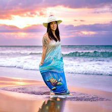 Load image into Gallery viewer, Sea Turtle Long maxi dress with pockets
