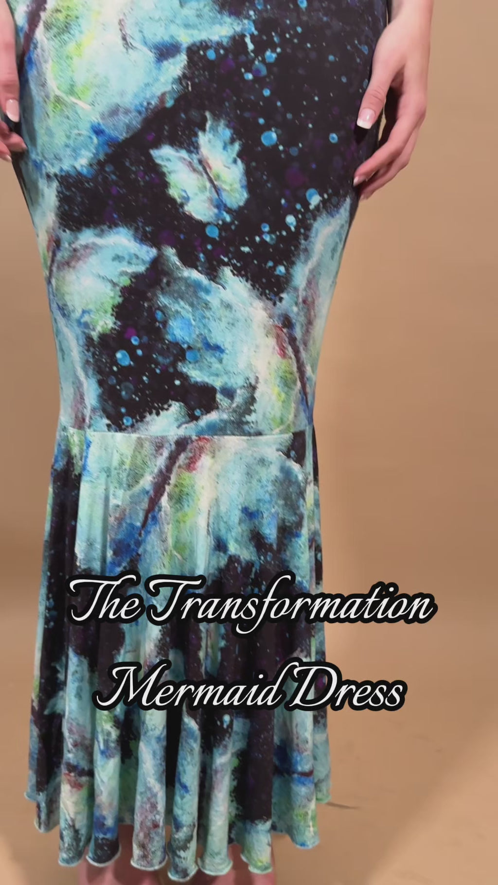 Transformation Off Shoulder Bamboo Mermaid Dress