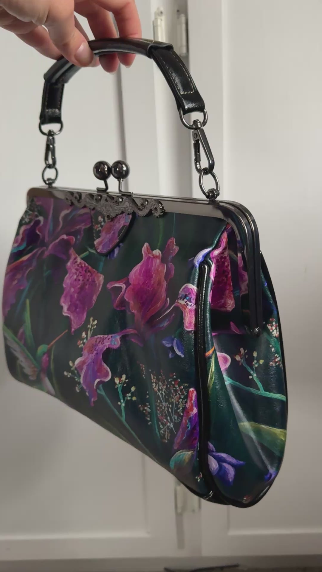 Hummingbird Vintage Clasp Crossbody Sarah Camille Art Bag