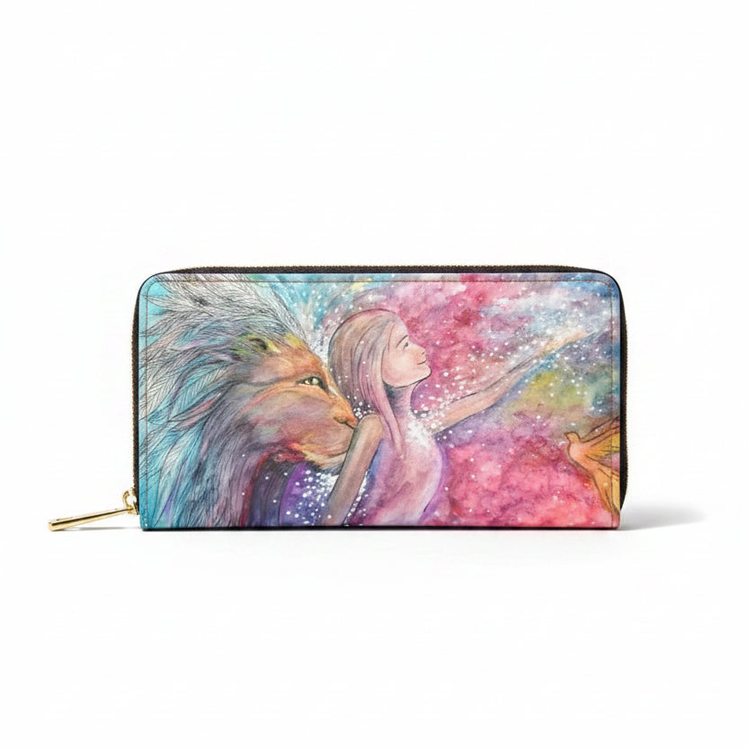 The Lions Kiss - Vegan Leather Zipper Wallet