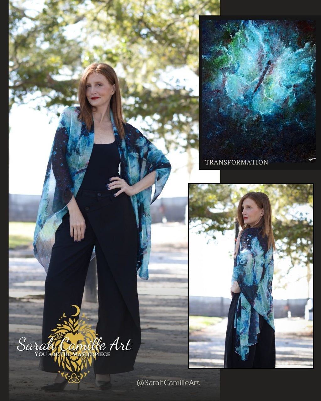 Transformation Scarf / Sarong by Sarah Camille Art