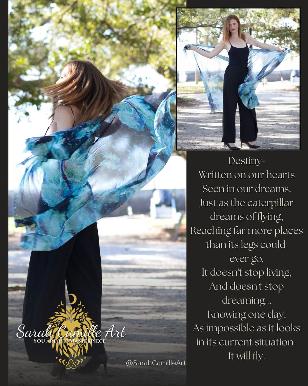 Transformation Scarf / Sarong by Sarah Camille Art